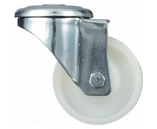 Колесо поворотное с отверстием 12 мм (80 мм; подшипник скольжения; грузоподъемность 200 кг; полиамид) СТЕЛЛА-ТЕХНИК N45080PNYD – изображение 3