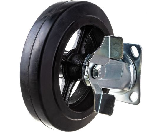 Колесо большегрузное обрезиненное поворотное с тормозом Longway SCDB80 – изображение 4