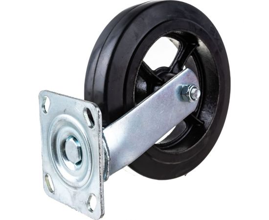 Колесо большегрузное обрезиненное поворотное с тормозом Longway SCDB80 – изображение 5