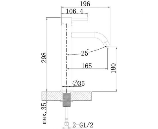 Смеситель для раковины Agger Zest черный A0712144 – изображение 5