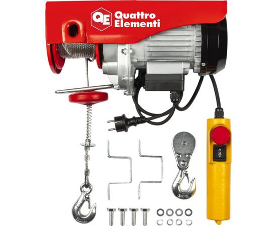Электрическая таль QUATTRO ELEMENTI TL-500 1100 Вт, 250/500 кг, трос 12 м, блок полиспаст в компл. 793-695 – изображение 5