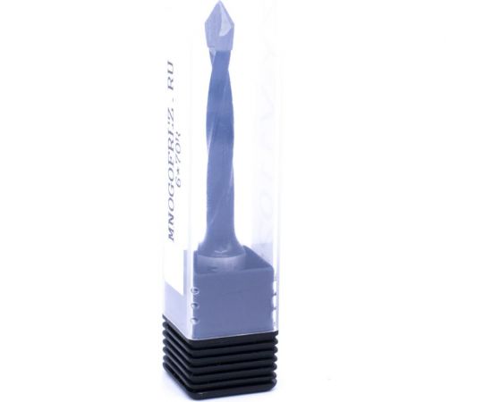 Сверло присадочное сквозное усиленное KJ2-V80202R (6х70 мм; хв-к 10 мм; правое вращение) МНОГОФРЕЗ 6626 – изображение 5