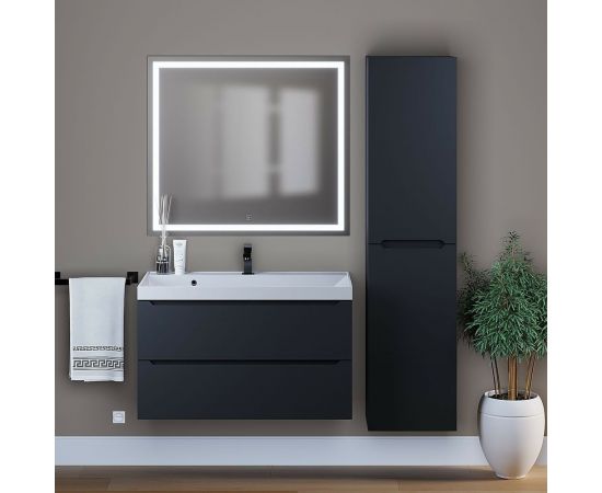 Подвесная тумба с раковиной uperwood Tanos 90 см, черная 291020255 – изображение 6