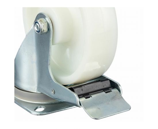 Колесо поворотное с тормозом (160 мм; подшипник скольжения; грузоподъемность 500 кг; полиамид) СТЕЛЛА-ТЕХНИК N48160PNYB – изображение 7