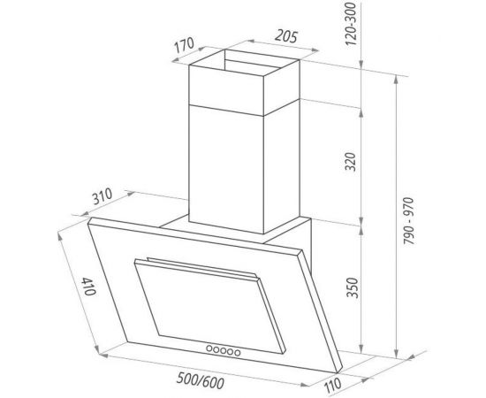 Кухонная вытяжка MAUNFELD TOWER C 50 WHITE – изображение 9