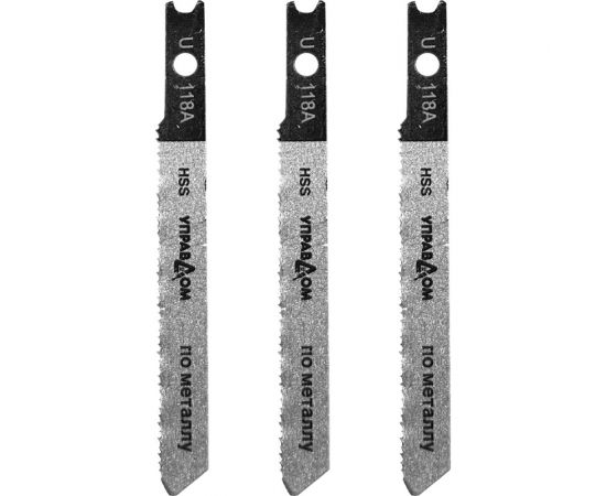 Полотна для электролобзика US-хвостовик, тип U118A, 3 шт Управдом 4100002574 