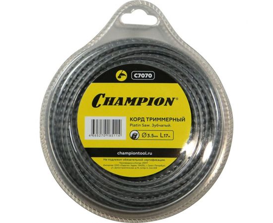 Корд триммерный Platin Saw (3.5 мм; 17 м; зубчатый) CHAMPION C7070 