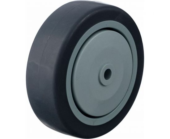 Колесо под ось (100 мм; грузоподъемность 100 кг; термопластичная серая резина; полипропилен) СТЕЛЛА-ТЕХНИК N48100TPRSW 