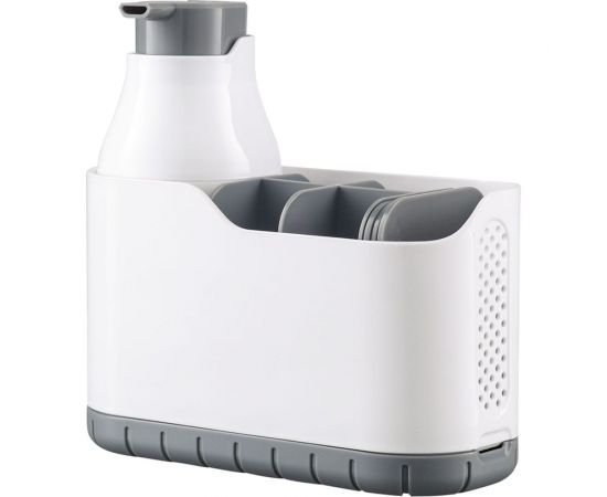 Органайзер с диспенсером для мыла Smart Solutions Nour, 18.2x8.2x18 см WNM-SS-ORGNR-HP-WH 