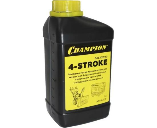 Масло полусинтетическое зимнее (1 л; 10W40; SL/CF) для 4-тактных двигателей Champion 952853 