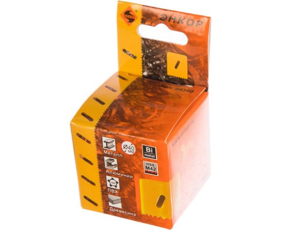 Коронка биметаллическая (40 мм; HSS) по металлу Энкор 24340 – изображение 2