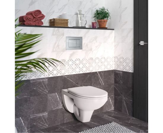 Комплект для монтажа подвесного унитаза Berges GAMMA инсталляция АТОМ410, кнопка хром, унитаз с сиденьем микролифт, быстросъем 042429 – изображение 2