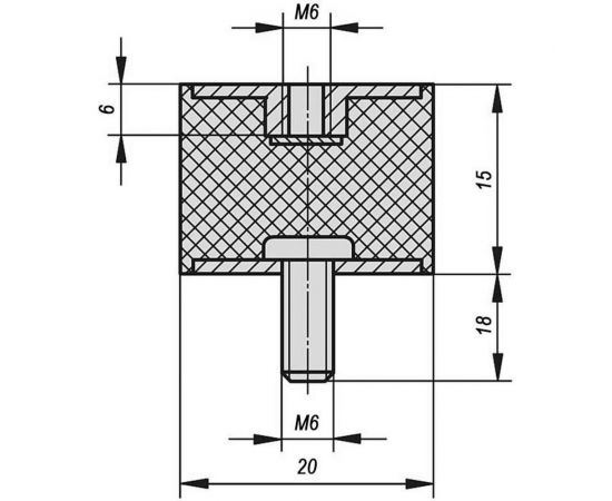 Резинометаллический буфер KIPP K0568.02001555 – изображение 2
