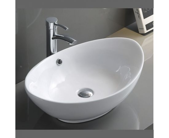 Керамическая накладная раковина BelBagno овальная BB1087 – изображение 3