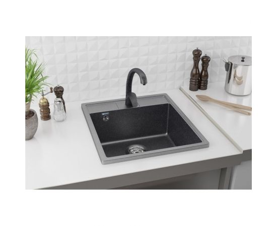 Кухонная мойка ULGRAN U-406 цвет: черный U-406-308 – изображение 3