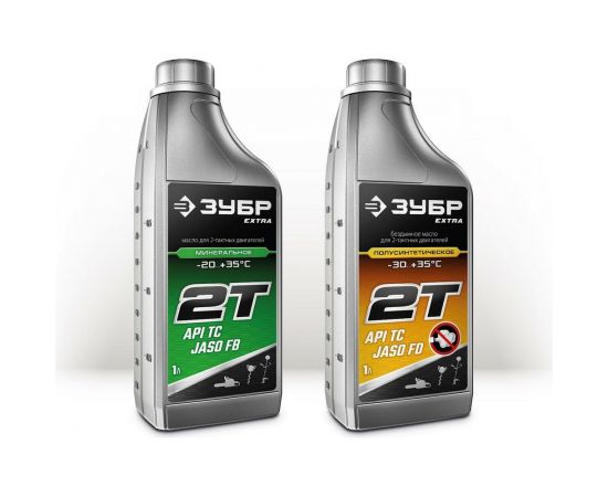 Минеральное масло для 2-тактных двигателей Extra 2Т-М 1 л ЗУБР 70600-1 – изображение 3