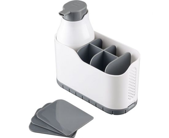 Органайзер с диспенсером для мыла Smart Solutions Nour, 18.2x8.2x18 см WNM-SS-ORGNR-HP-WH – изображение 3