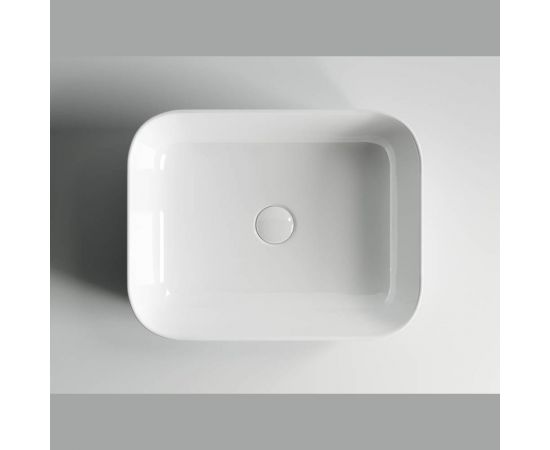 Умывальник чаша Ceramica Nova Element накладная, прямоугольная, 500х390х130 мм CN6011 – изображение 4