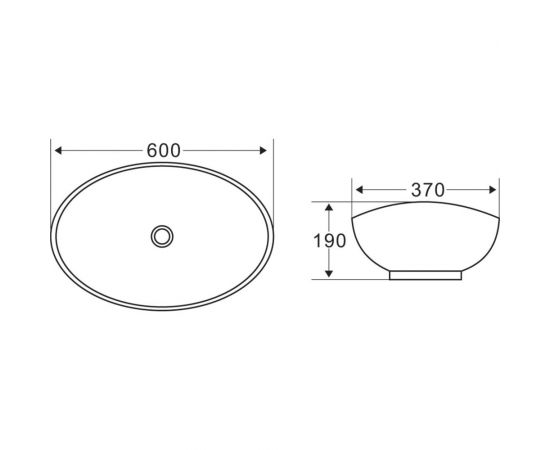 Керамическая накладная раковина BelBagno овальная BB1087 – изображение 4
