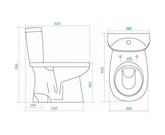 Унитаз-компакт Santek АНИМО 1.WH30.2.133, 00000048139 – изображение 6