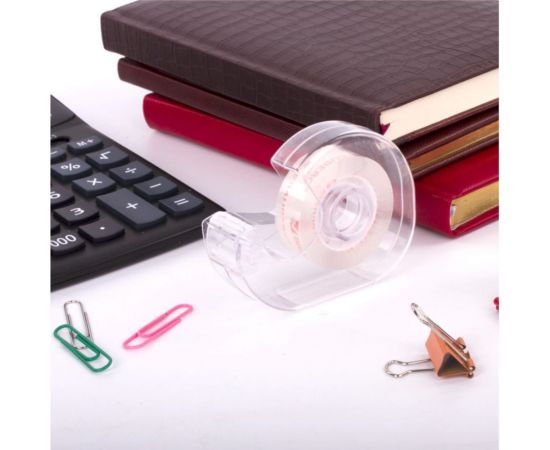 Клейкая канцелярская лента BRAUBERG 19 мм х 33 м, кристальная, в диспенсере 228760 – изображение 7