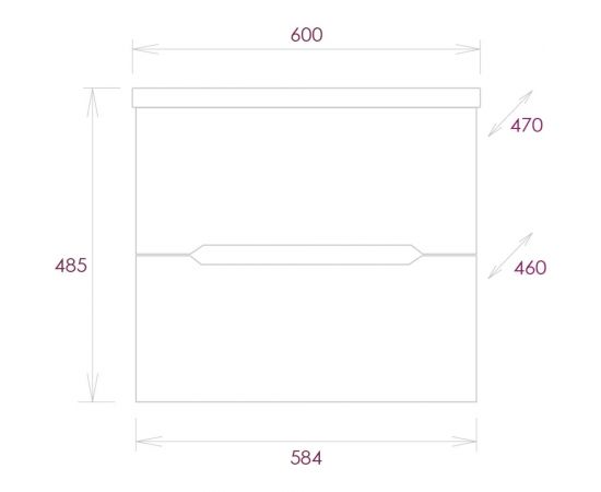 Подвесная тумба с раковиной ONIKA АЙЛЕНД 60.13 106114 – изображение 8