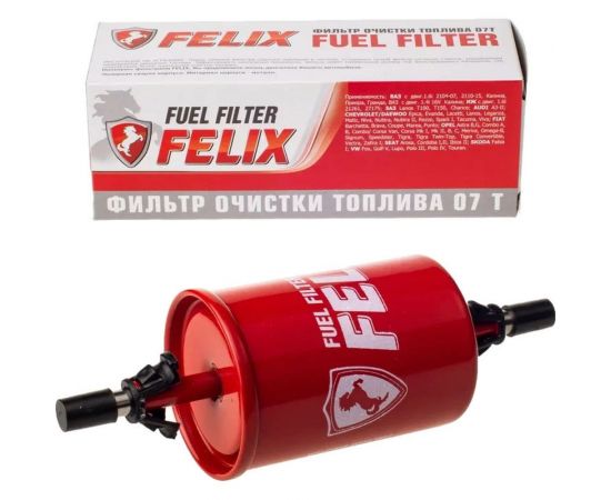 Фильтр топливный 07 T под защелку металл для ВАЗ 2110-15/2123/2170/1118 с инжектором FELIX 410030157 