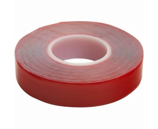 Двусторонняя клейкая лента ZeepDeep прозрачный с красной защитной лентой, ширина 2 мм, длина 50 м 865382 