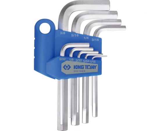 Набор Г-образных шестигранников 1/16""-3/8"", 9 предметов KING TONY 20219SR 