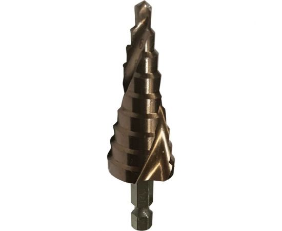 Сверло ступенчатое по металлу Extreme COBALT 4-20 мм, 9 ступеней РОСОМАХА 705003 