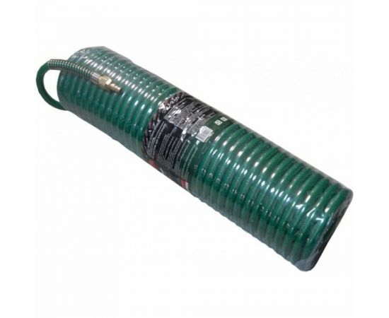 Шланг витой, полиуретановый, 10х14 мм, 20 м с быстроразъемами ROCKFORCE RF-1410-20M 