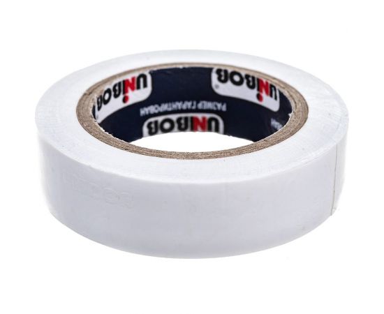 Изолента ПВХ UNIBOB 15 мм х 10 м, белая, 130 мкм 211772 