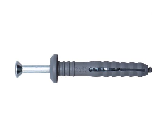 Дюбель-гвоздь Невский Крепеж полипропилен, 6x40, гриб. манжета, 200 шт. 814238 