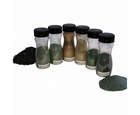 Комплект шлифзерна карбида кремния (6 шт; 100 г; F100/F120/F240/F320/F600/F1200) РИАЗ 6594 