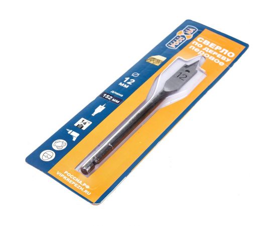 Сверло по дереву перовое (12х152 мм) РОССНА Р860415 – изображение 2