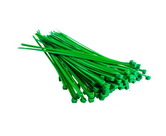 Нейлоновые стяжки FORTISFLEX КСС 5х300 зеленый 100 штук 61333 – изображение 2