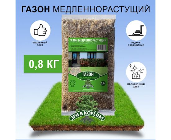 Семена газона Зри в корень Медленнорастущий 0.8 кг 1010026127 – изображение 2