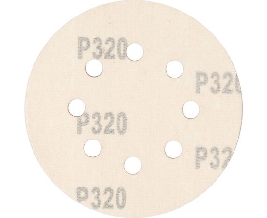 Круг абразивный перфорированный на ворсовой подложке под липучку 5 шт, 125 мм, P320 СИБРТЕХ 738137 – изображение 3