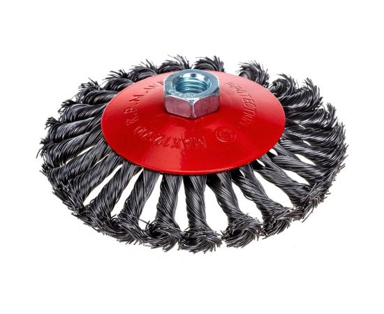 Щетка металлическая для УШМ (125 мм; М14; крученая (тарелка)) ЕРМАК 656-075 – изображение 3