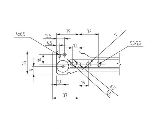 Роликовые направляющие MF RAL 9010, 400 мм, белые 3336v – изображение 3
