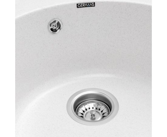 Кухонная мойка Gerhans A 04 18 БЕЛЫЙ /БЕЛАРУСЬ/ 495х495 мм А04-18 – изображение 3