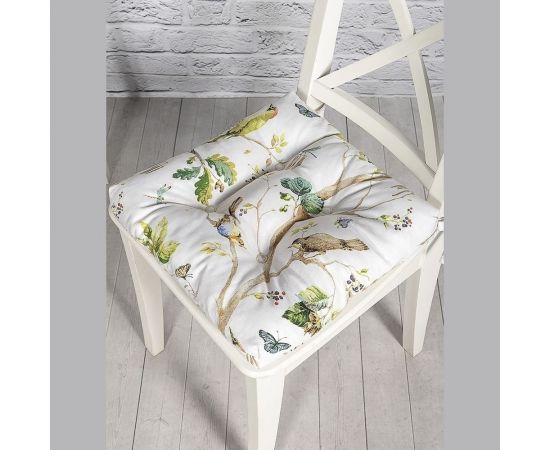 Подушка на стул Altali на завязках, ортопедическая, хлопковая, 40х40 см, коллекция Лесная прогулка 705-2147/2 – изображение 3