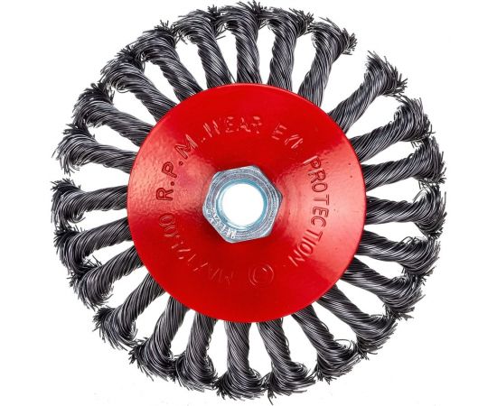 Щетка металлическая для УШМ (125 мм; М14; крученая (тарелка)) ЕРМАК 656-075 – изображение 4