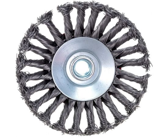 Щетка металлическая для УШМ (125 мм; М14; крученая (тарелка)) ЕРМАК 656-075 – изображение 5