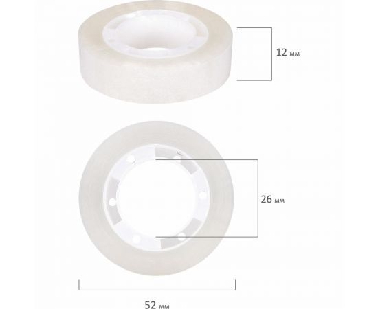 Канцелярские клейкие ленты STAFF 12 мм х 33 м, Classic, 12 шт., прозрачные 271259 – изображение 8
