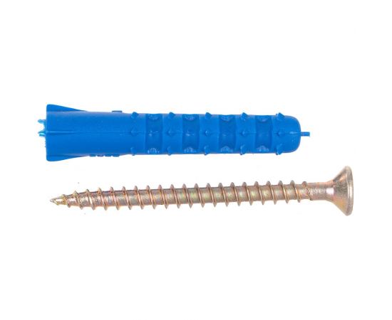 Дюбель еж с шурупом Качественный Крепеж для установки плинтусов 6х35 120 шт 0501095 КЧ 