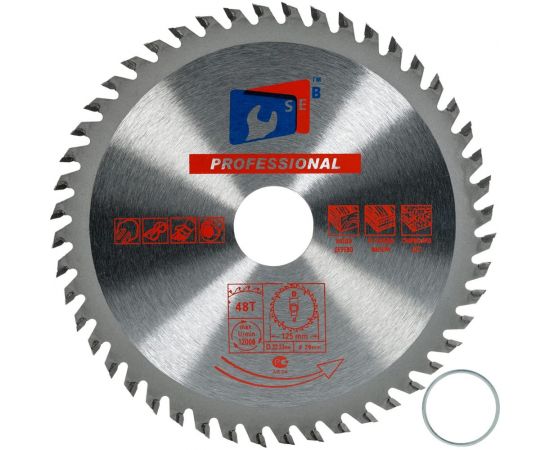 Диск пильный по дереву 125x22.2/20 мм, 48Z TGS TORGWIN S45960 