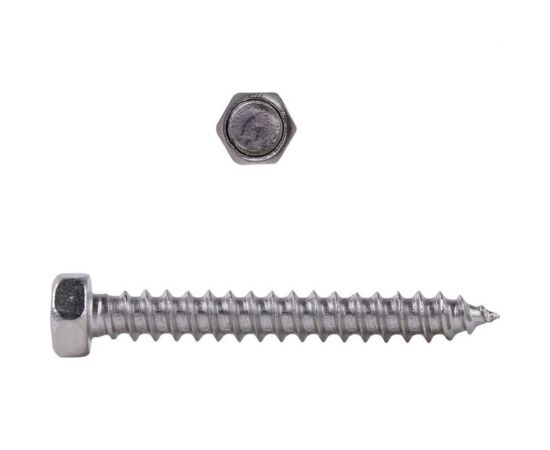 Саморез с шестигранной головой КРЕП-КОМП DIN 7976, неравейка А2, 5,5х32, 500 шт. шшн5532 