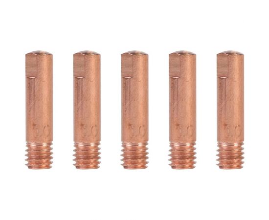 Наконечник контактный для горелки MIG 5 шт, М6x25, под проволоку 1 мм Patriot 605001816 