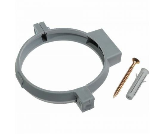 Пластмассовый хомут с дюбелем Terma для трубы 110-115 мм, с саморезом 60958 